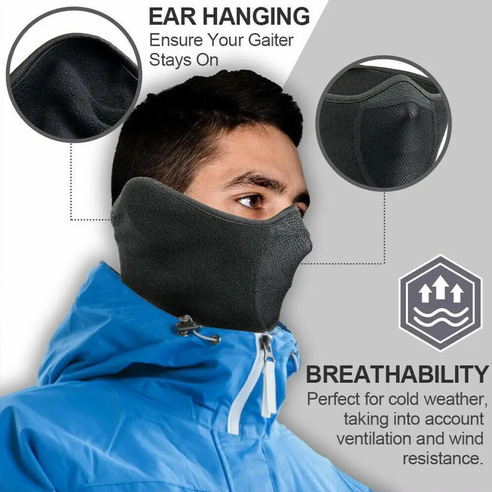 Зимняя велосипедная маска теплый флисовый защитный головной убор для велоспорта