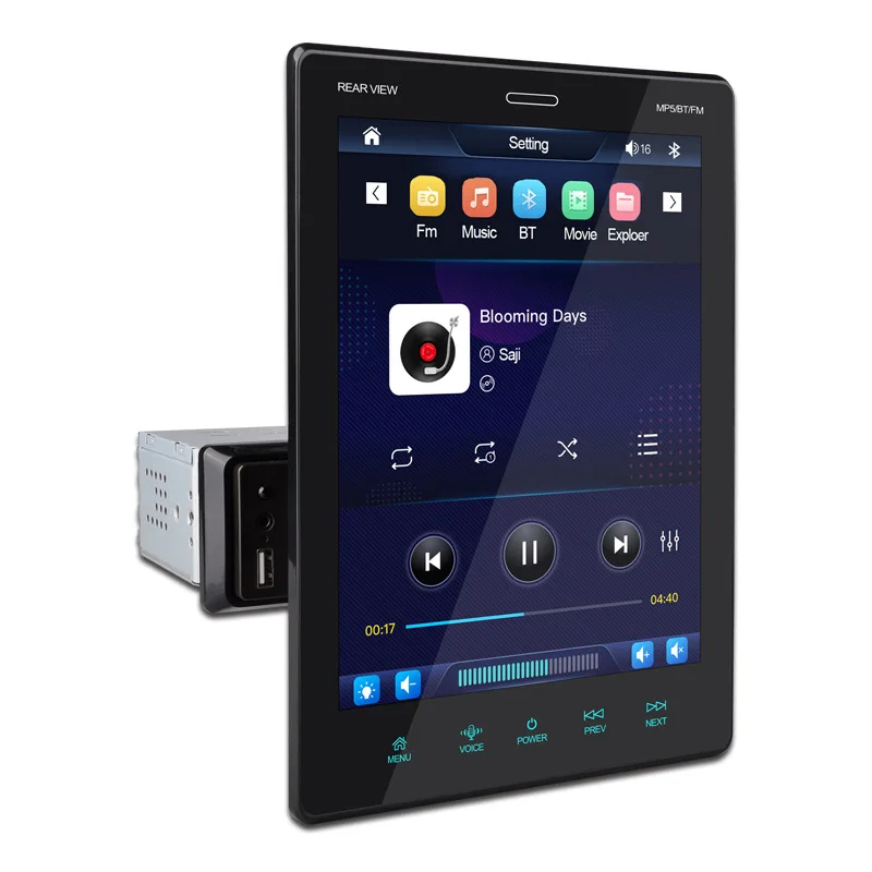 

Universal 9.5 Inch Vertical Ips Screen Radio Car Mp5 Palyer Tesla Style Multimedia Touch Screen 1 Single Din Mp5 Car Stereo