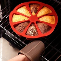 kitchen tools baking pastry scone pans bread pie pizza mould 8 cavity microwave silicone cake mold