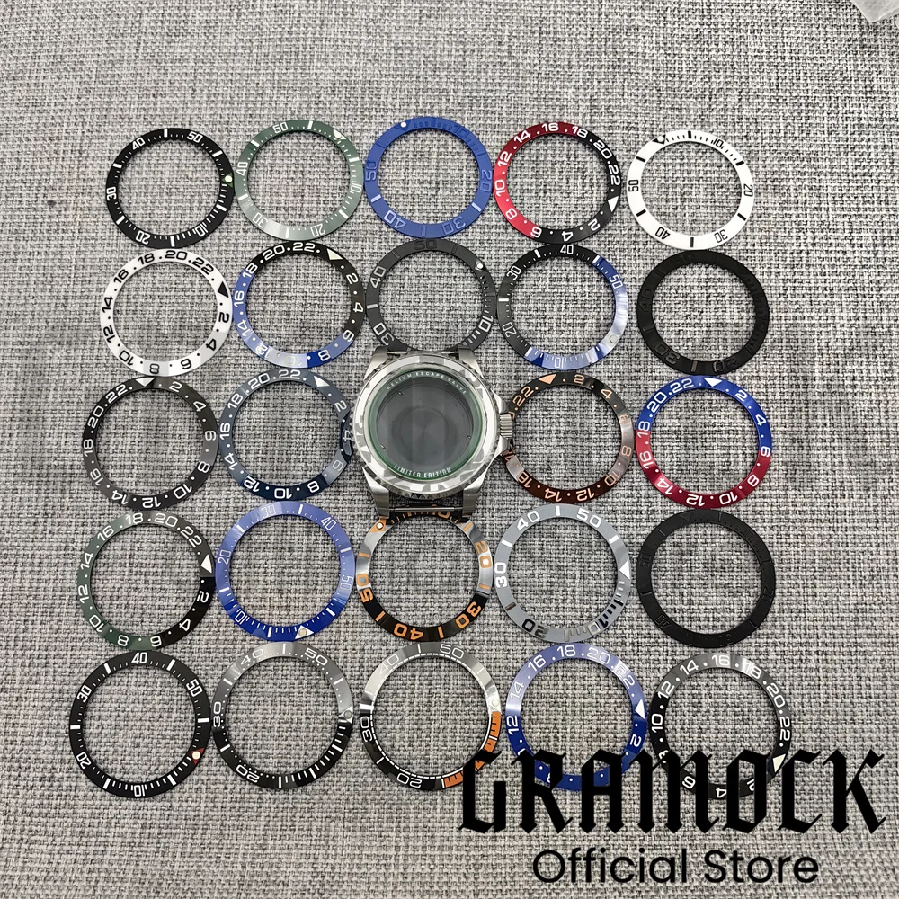 Gramock новый 40 мм черный/белый/синий/зеленый керамический безель подходит для часов