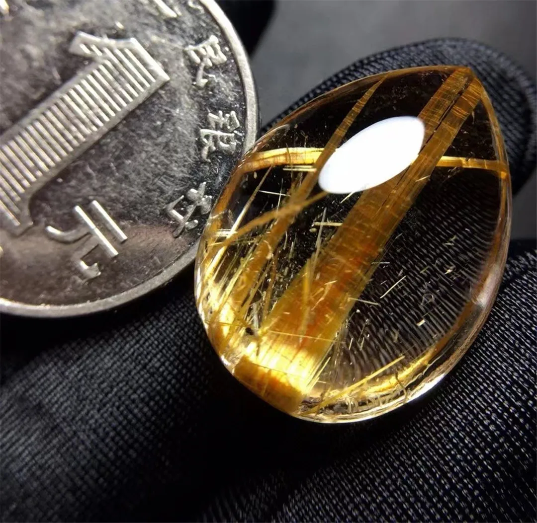 Подвеска из натурального золота с рутилированным кварцем ювелирные изделия для