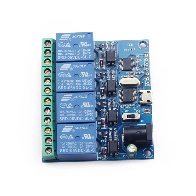 LCUS-4 Type Four-way USB Relay Module Intelligent Control Switch Computer