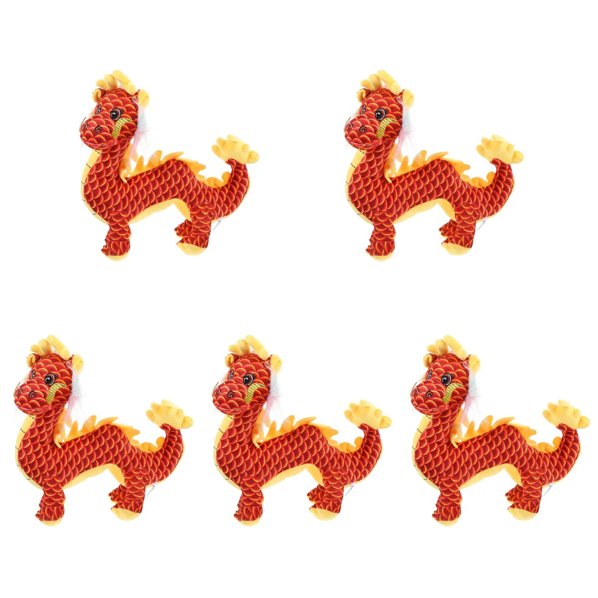 

5pcs Stuffed Dragon Toy Dragon Mascot Toy Plush Dragon Toy Stuffed Dragon Toy New Year