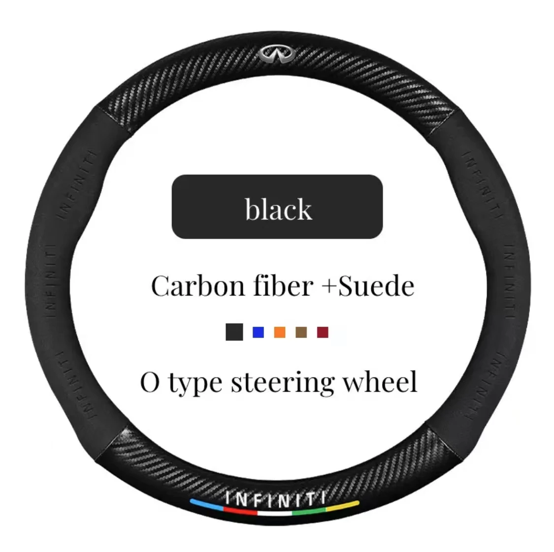 

Auto Non-Slip Logo Lnterior Turned Fur Steering Wheel Cover For Infiniti QX30 QX50 QX55 QX56 QX60 QX70 QX80 G25 G37 Fx35 Ex35 JX