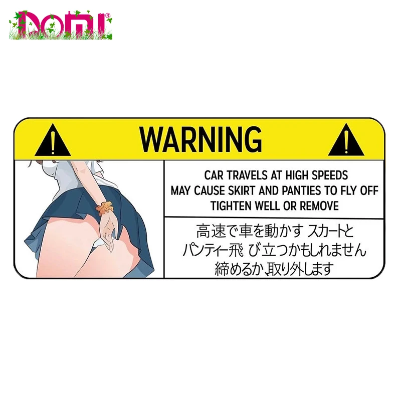 

DOMI Car Sticker for Panties Warning Peek Slap Decal Anime JDM Window Wall Stickers KK Vinyl Cover Scratches Waterproof PVC