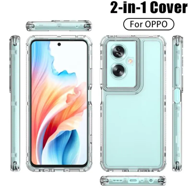 Противоударный чехол с полным покрытием 360 ° для Oppo A79 A78 A58 A38 A18 Reno 10 12 Pro Чехол
