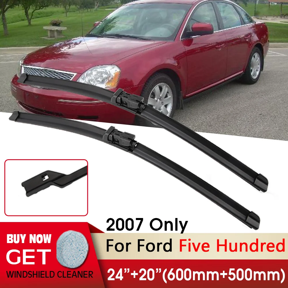 

Car Wiper Front Wiper Blades 24"+20" For Ford Five Hundred 2007 Only Fit Push Button Front Windscreen Wipers Auto Accessories