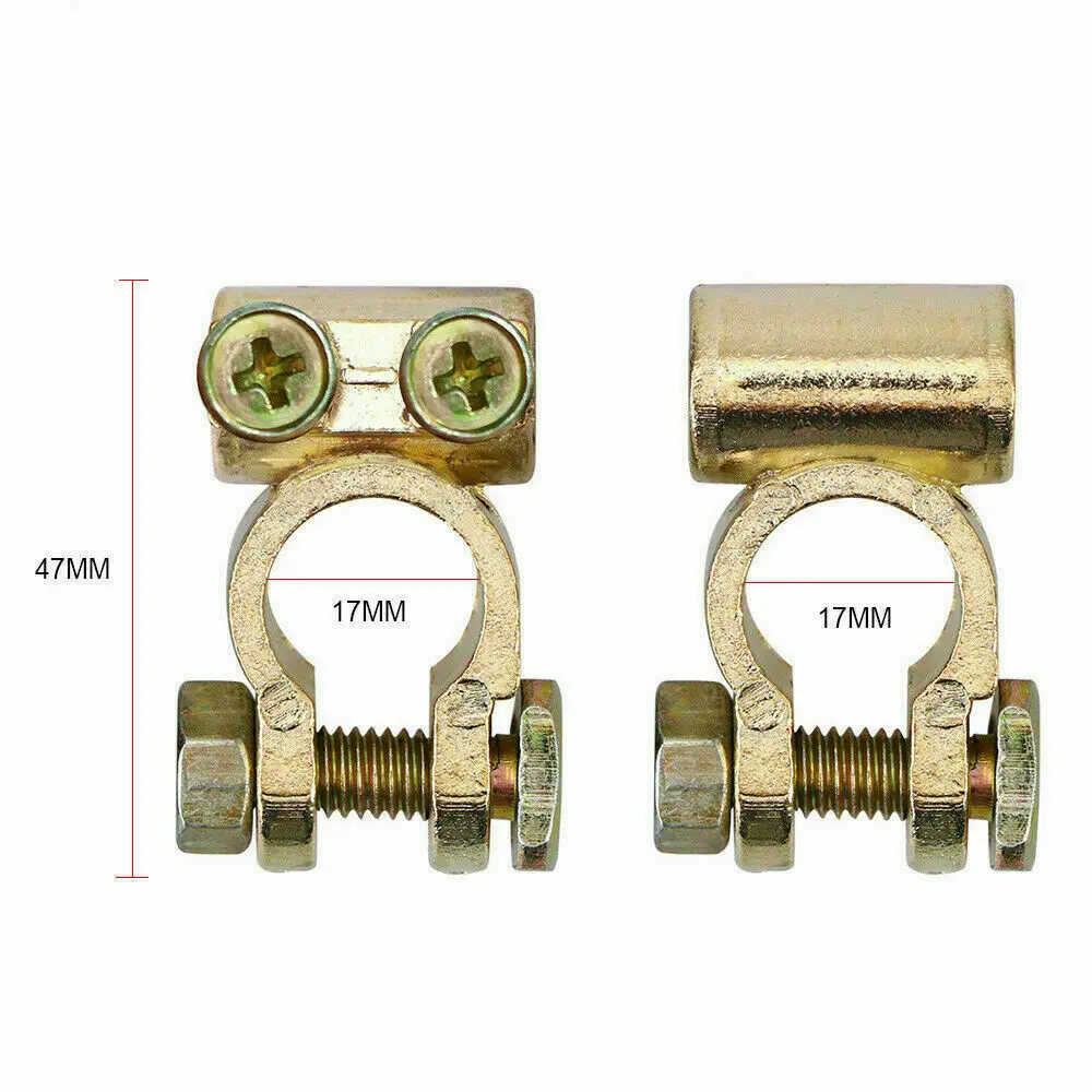 

2Pcs/set Battery Terminal Clamp Positive&Negative Kit Pole Clip Car Van Caravan Motorhome Quick Release Battery Terminal