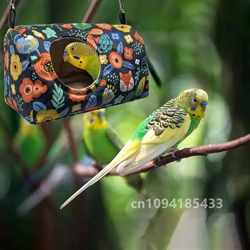 Подвесной гамак для птиц клетки зимнее теплое гнездо палатка дом плюшевое