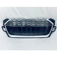 for rs5 style front sport hex mesh honeycomb hood grill silver frame black grill for audi a5s5 2020 2021 car accessories