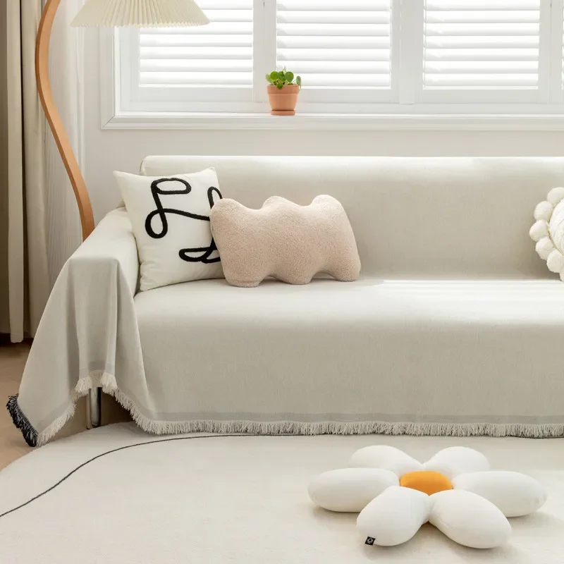 Пылезащитный чехол для дивана с кисточками гостиной тройной откидной спинкой