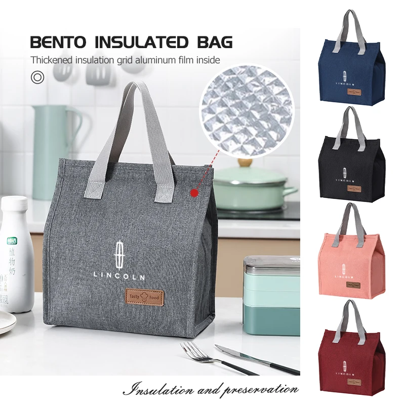 Автомобильный термобокс для обеда изолированная сумка-бенто сумка хранения Lincoln