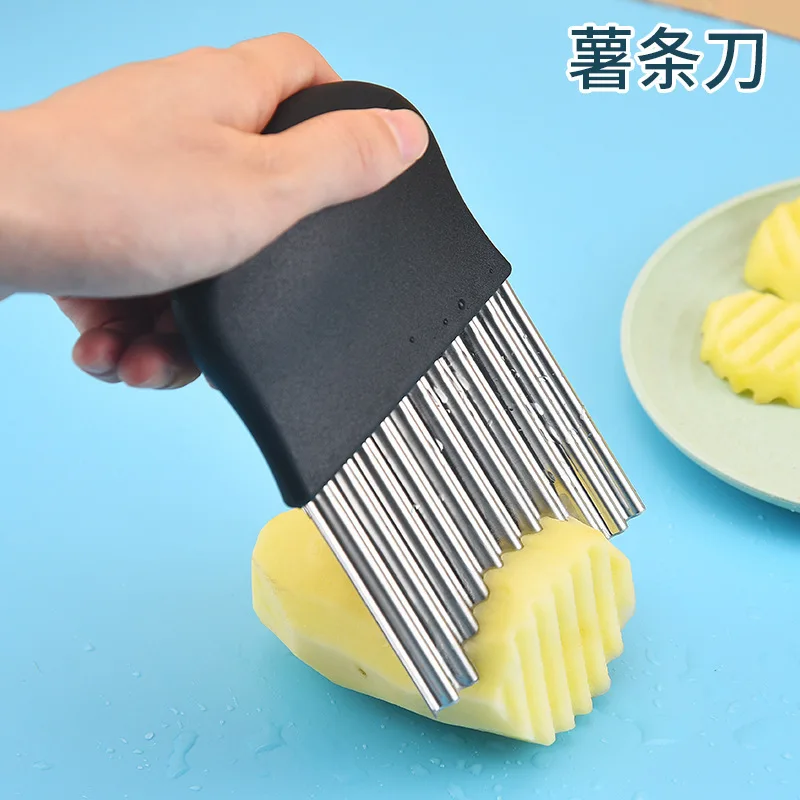 

New Multi-function Stainless Steel Potato Chip Knife Wave Knife Shredder Kitchen Potato Slice Kitchen Accessories