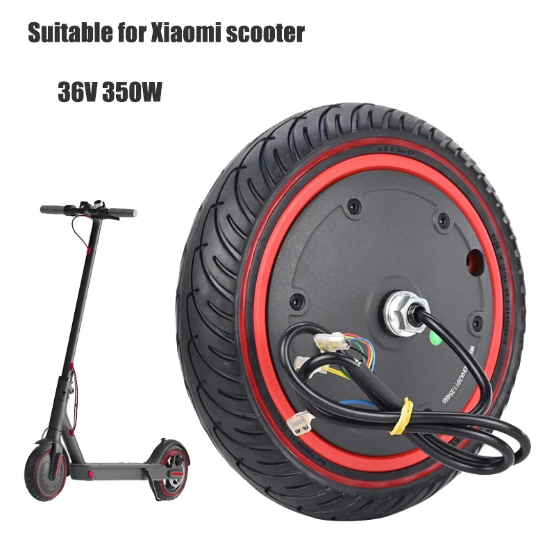 Переднее колесо для электродвигателя, 8,5 дюйма, 350W36V, подходит для электроскутера Xiaomi M365, пневматические шины
