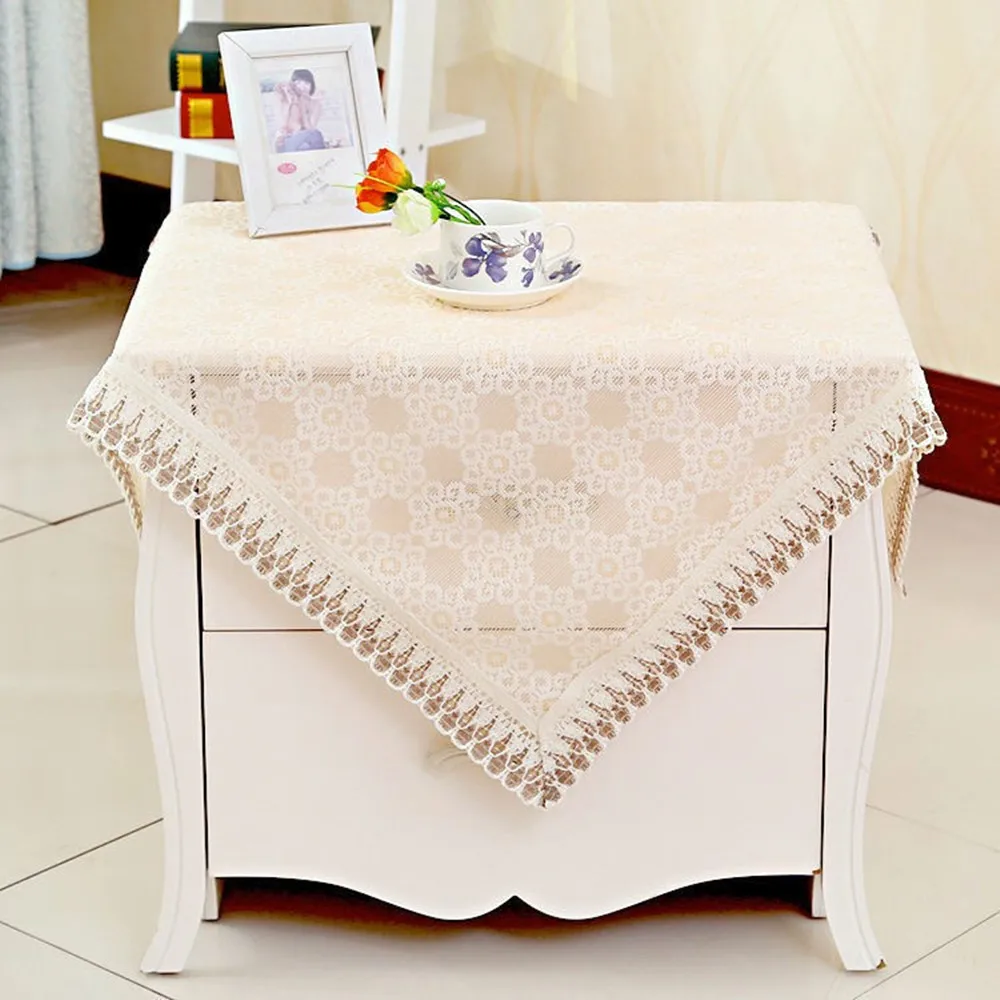 

Кружевная скатерть с вышивкой, Круглая льняная скатерть для обеденного стола, домашний декоративный чехол с кисточками для стола, RT23