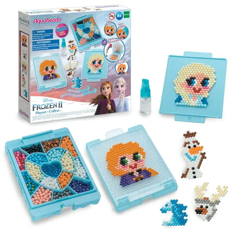 

Playset, Complete Arts & Crafts Bead Kit for Children - over 1,000 beads to create Anna, Elsa, Olaf and more