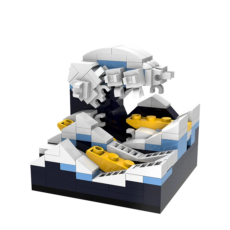 

Сборные строительные блоки настольное украшение известная картина Kanagawa строительные блоки игрушка модель Сборка строительные блоки игруш...