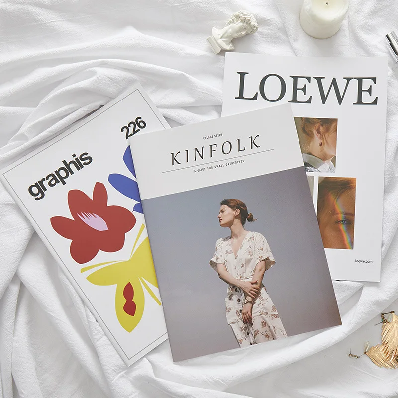 INS Magazine Cover Series Thickened Notebook Props Book Model Poses Decoration Photo Photography Ornaments |