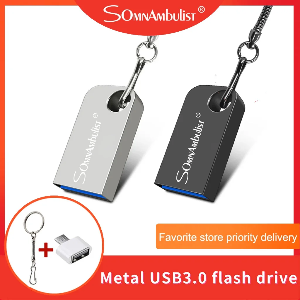 High speed usb 3.0 metal flash drive 16gb 32gb 64gb 128gb pendrive pen drive usb mini memory stick waterproof key ring 1gb 2gb