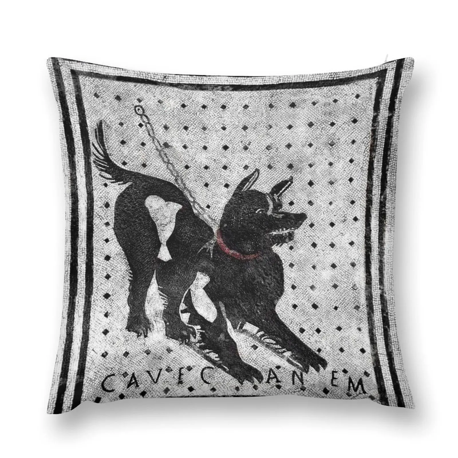 Декоративная подушка пещера Canem-Остерегайтесь собаки-Помпеи Латинская мозаика