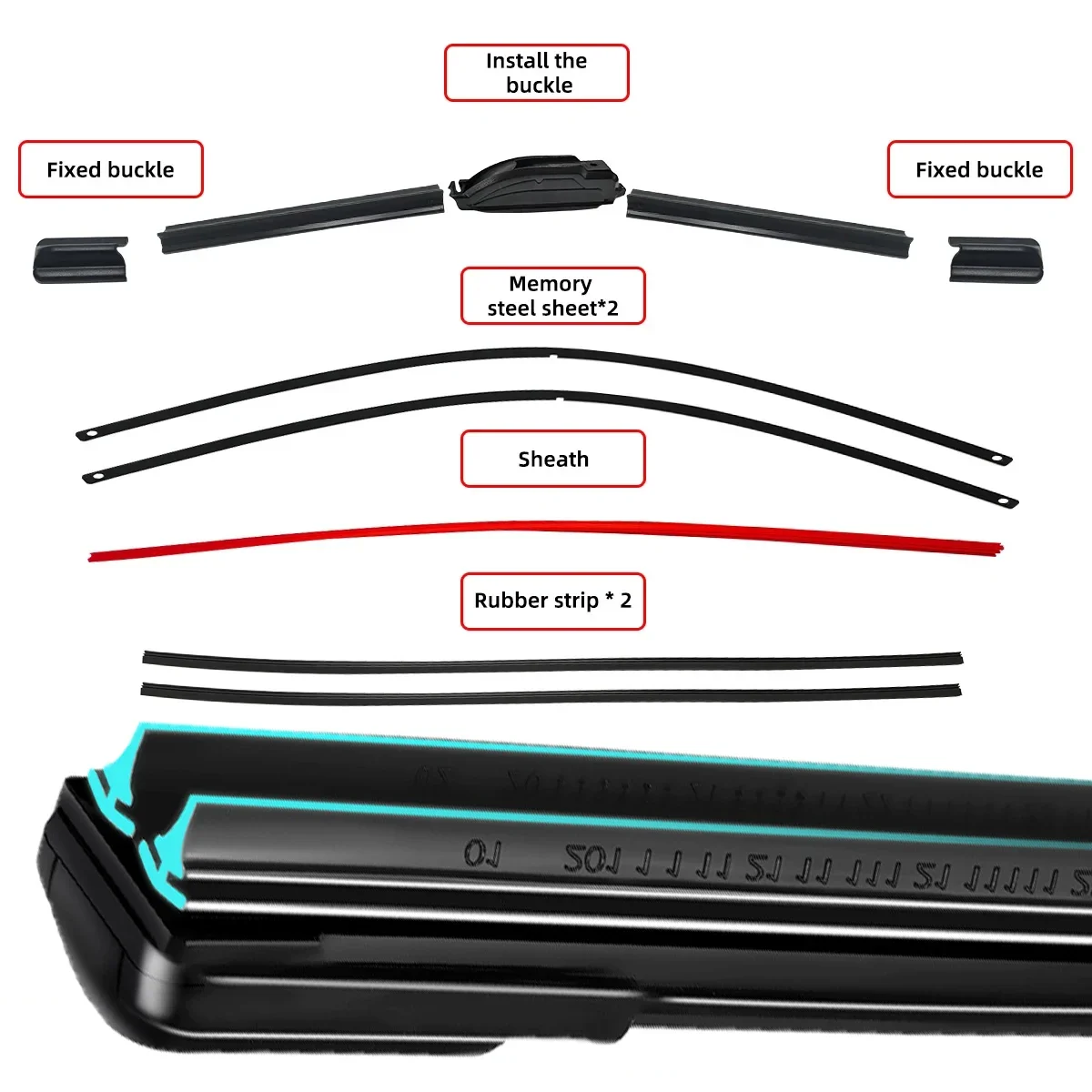 Для Honda CR-V 2005 2007 2011 2014 2015 2016 2019, переднее окно премиум-класса, универсальные двойные резиновые щетки стеклоочистителя автомобиля (art.: 3920ced707a34) - 3920ced707a34