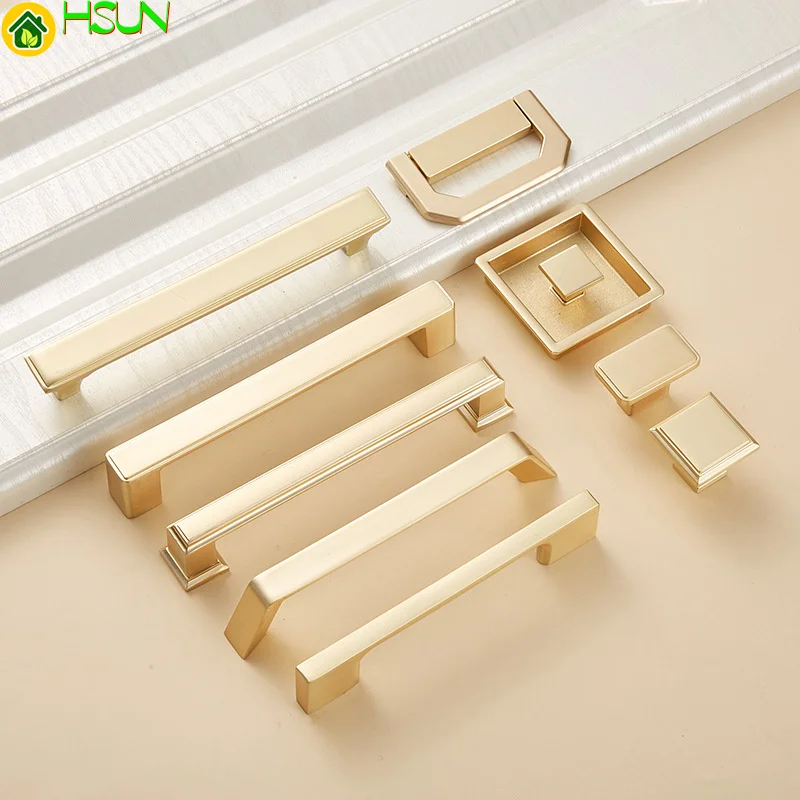 Оригинальная золотая ручка одно отверстие легкая роскошный стиль шкаф ящик