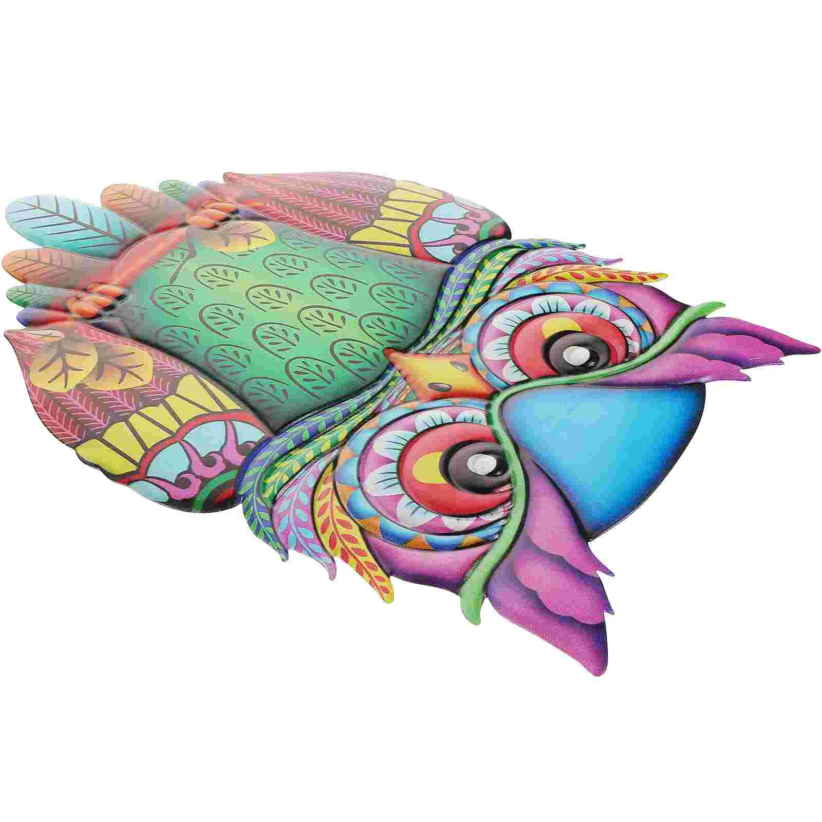 

Statue Housewarming Gift Wall Decor Exquisite Owl Ornament Iron Hanging Sculpture Crafts