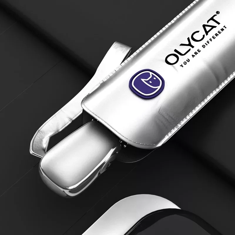 

Automatic Flat 3 Folding Umbrella Cute Rain Women Girls Anti-UV Parasol 6K Travel Portable Sunny and Rainy