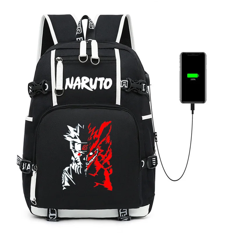 Naruto Anime Peripheral Schoolbag Uchiha Itachi Uzumaki Naruto Backpack Male and Female Students Shoulder Bag Kakashi images - 6