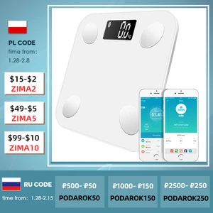 Напольные весы SDARISB с Bluetooth, для взвешивания в ванной, умный дисплей с подсветкой, весы с определением веса тела, массы жира, воды и мышц в теле, ИМТ