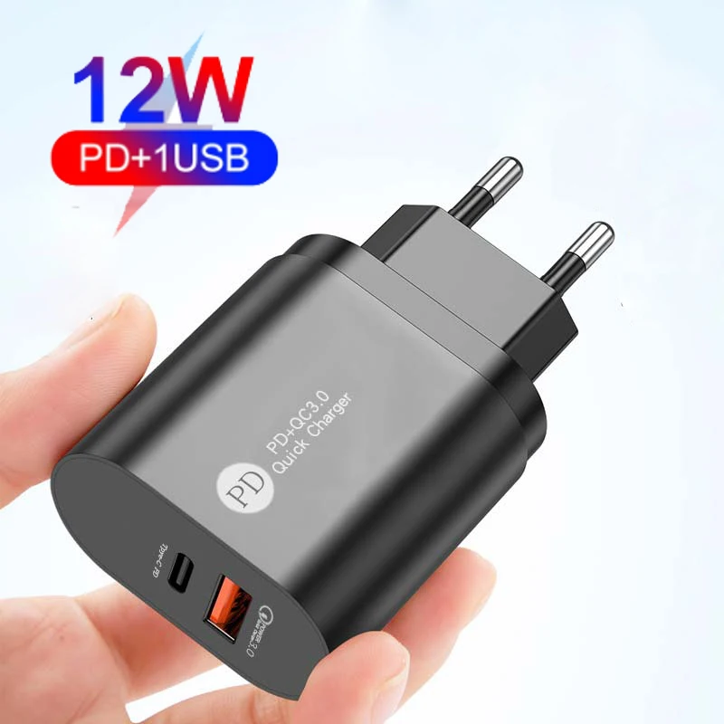 

Fast Charging PD12W Mobile Phone USB Charger Universal Portable Travel Chargers For Iphone Samsung Huawei Xiaomi Accessories