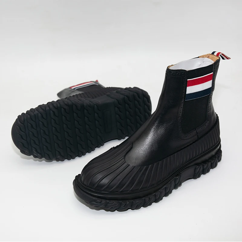 

TB THOM Men’s Chelsea Boots Casual Slip-On Classic Dress Ankle Boot High Quality Luxury Brand Shoes Round Toe increased Boots