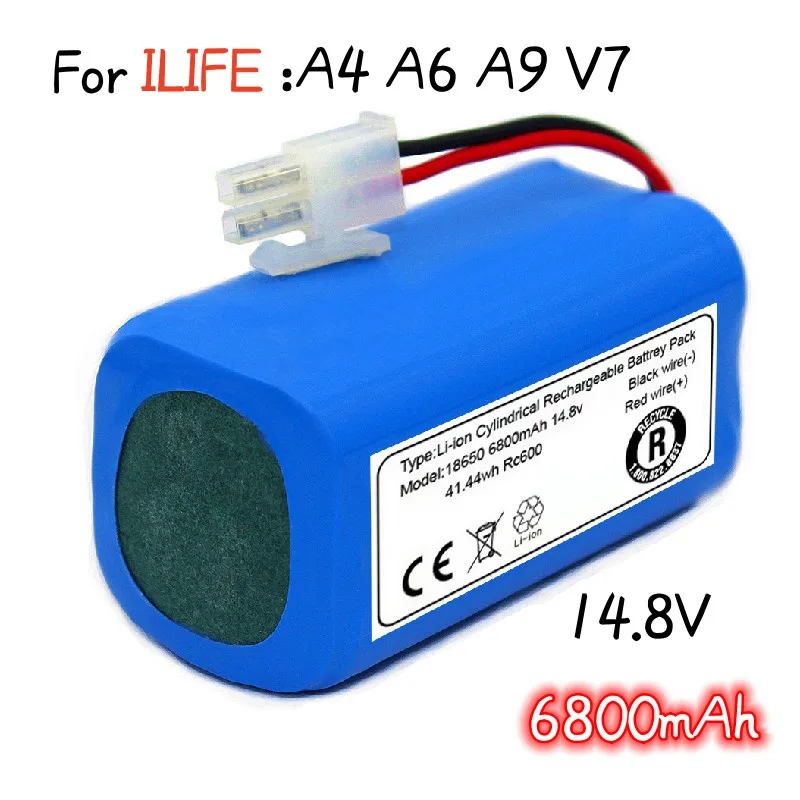 

2023 original 14.8V6800mAh for ILIFE A4 A4s A6 Portable spare parts Stable output does not jam