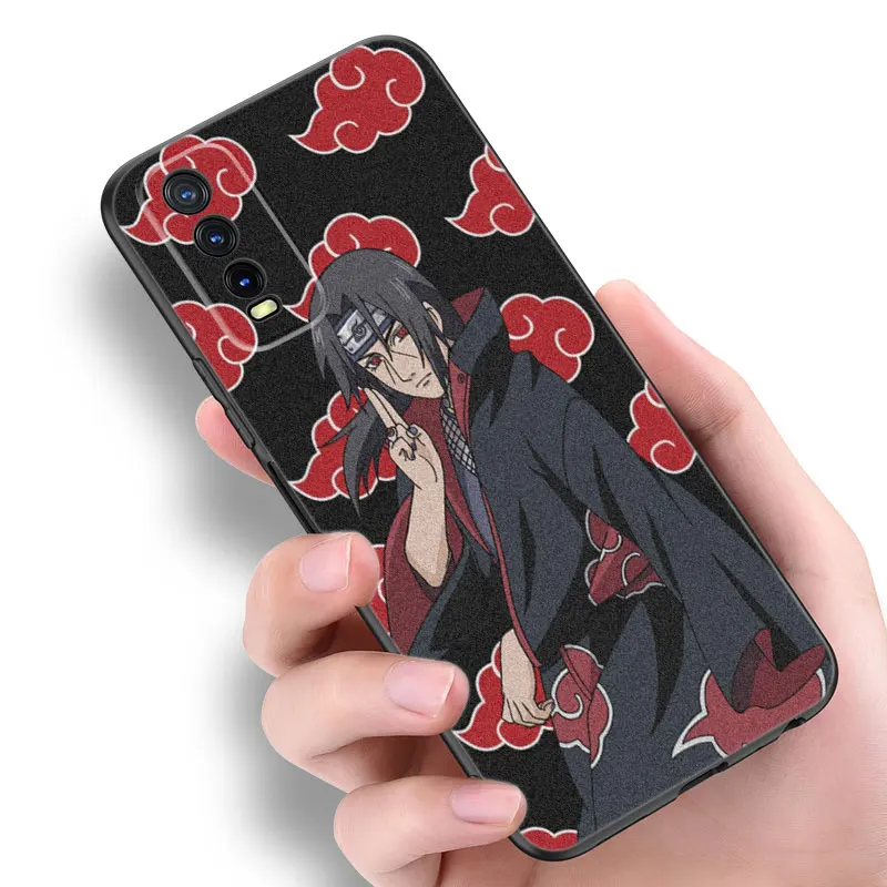 Cool N-Narutos Anime Black Silicone Phone Case For VIVO V27 V29 V30 Pro Y02 Y15 Y17 Y33 Y76 S Y27 Y55 Y78 5G Y16 Y21 Y22 Y35 Y36