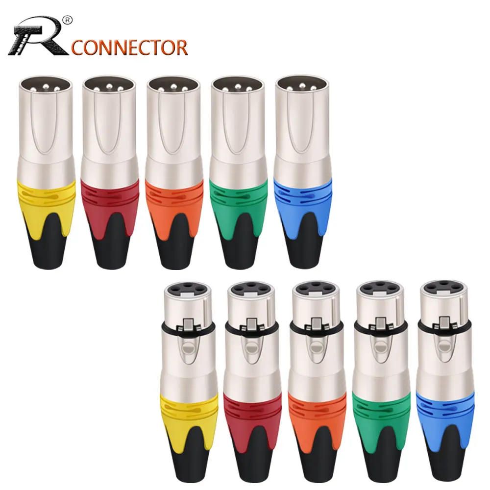 

1000 шт. оптовая продажа, 3-контактный гнездовой разъем XLR + 10 шт. штекеров, профессиональный 3-контактный разъем XLR, разъем для микрофона, оптова...