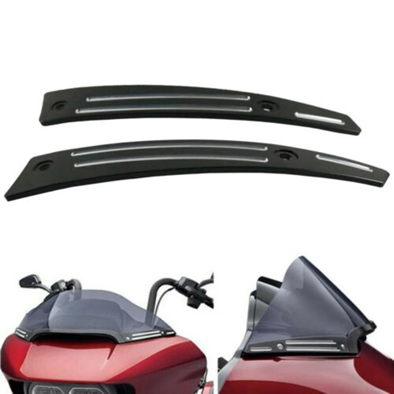 

Motorcycle Split Windshield Windscreen Side Trim Fairing Accessories Fits for Harley CVO Road Glide FLTRX FLTRU 2015 2016 2017