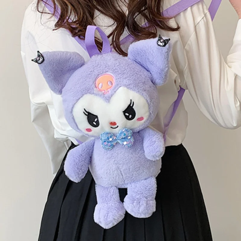 Аниме Sanrio плюшевая кукла рюкзак сумка через плечо помпон пурин милый мультяшный