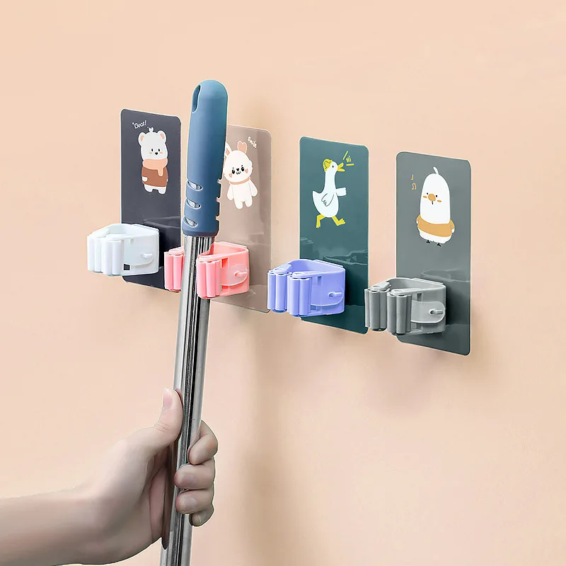 

10PC High Quality Home Storage Rack Bathroom Suction Hanging Pipe Hooks Wall Mounted Mop Organizer Holder Brush Broom Hanger