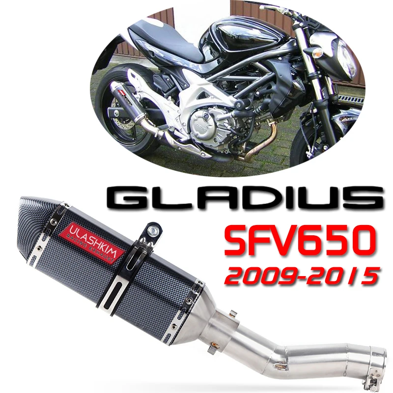 

SFV 650 Gladius Slip On Muffler For Suzuki SFV650 Gladius 2009-2015 Motorcycle Exhaust Muffler Escape Middle Link Pipe DB-killer