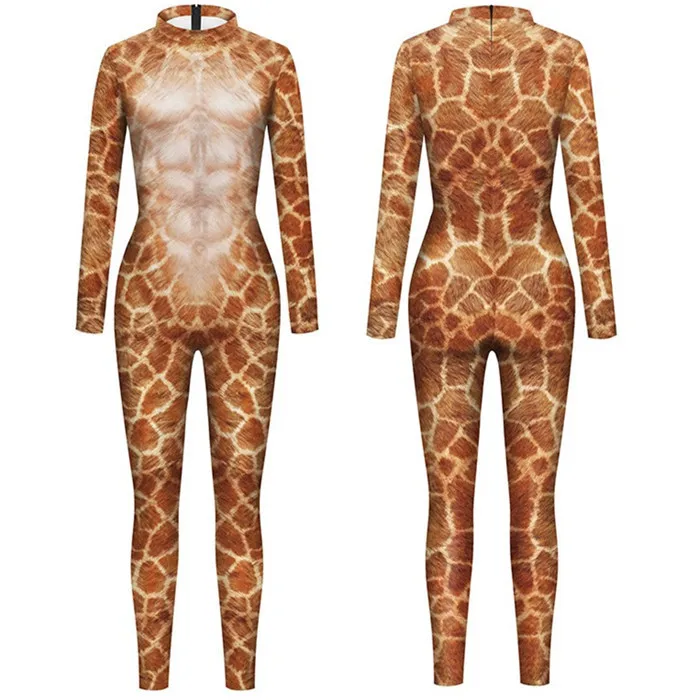 Костюмы животных тигра оленя для взрослых Хэллоуин карнавал вечерние костюмы