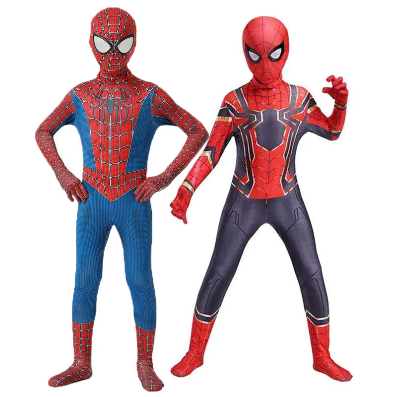 

Детский костюм на Хэллоуин, совместимый с супергероями, костюм Человека-паука, костюмы для детской вечеринки, косплей, 3D стиль, лучшие подар...