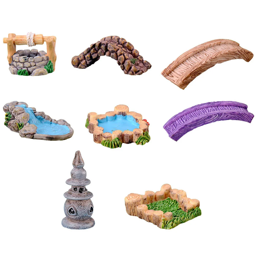 

Ornament Landscape Retro Mini Miniature Resin Bridges Decorgarden Bridge
