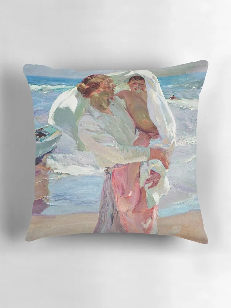 Joaquin Sorolla-после купания (1915) декоративная подушка