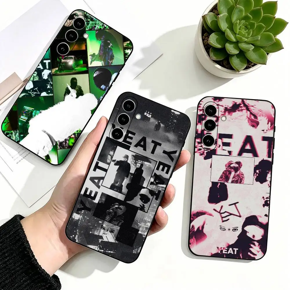 Фото Модный чехол для телефона Singer Trendy Yeat Lyfestyle, черный, силиконовый, мягкий, для Samsung Galaxy A73, A72, A71, A70, A53, A52, A51 №1