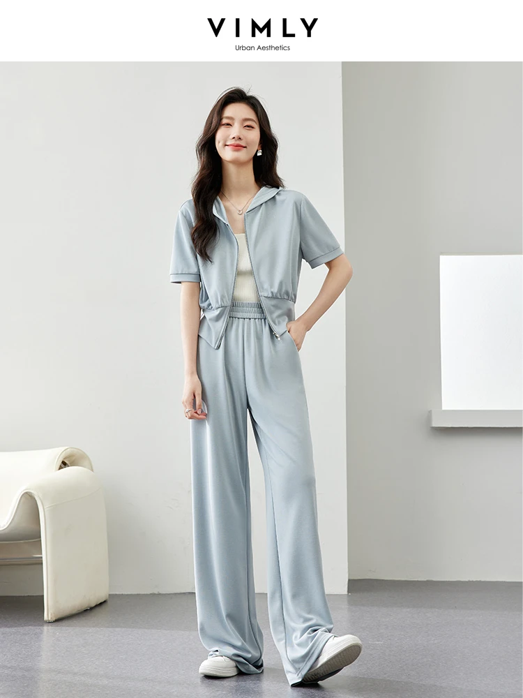 Женский летний спортивный костюм из 2 предметов однотонная Спортивная толстовка