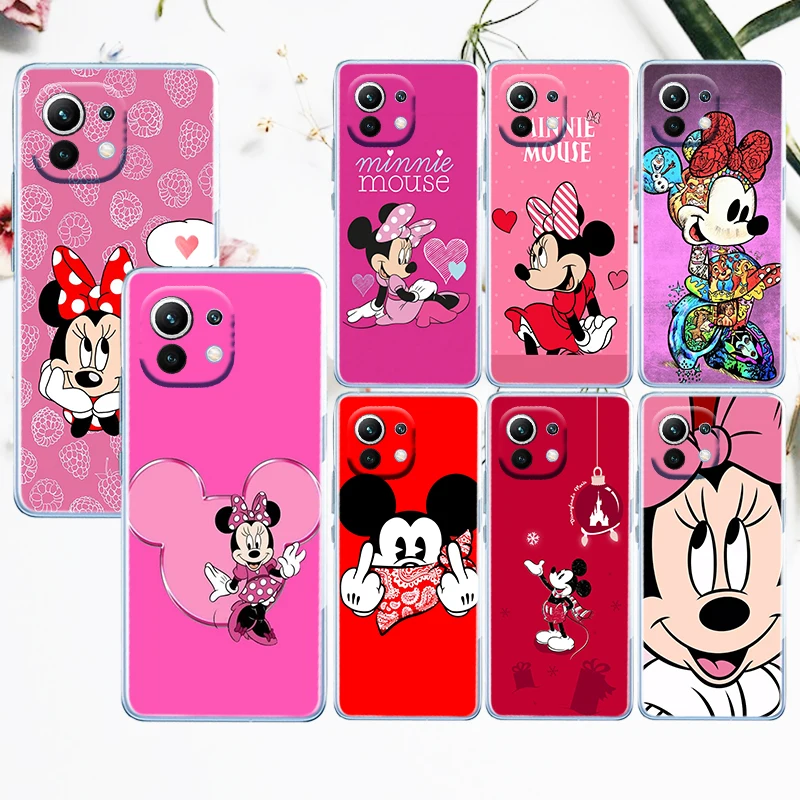 

Mickey Minnie Cute Disney For Xiaomi Mi 12X 12 11 11T 11i 10T 10 Pro Lite Ultra 5G 9T 9SE A3 Soft TPU Transparent Phone Case