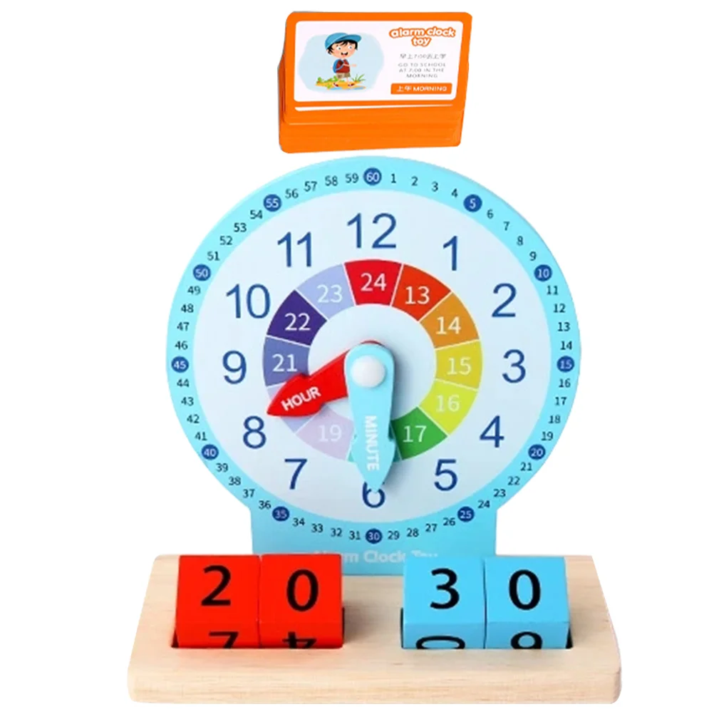 

_ Учебные пособия, игрушки для учеников, детские деревянные Обучающие часы M на возраст 5-7 лет