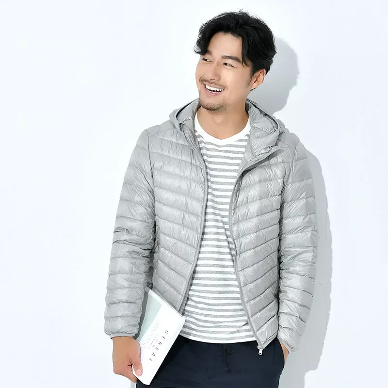 New2022 Size 5XL 6XL 7XL Men's Hooded Packable Puffer Jacket 2021 Autumn Winter New Men Lightweight Jacket Insulated Down Co