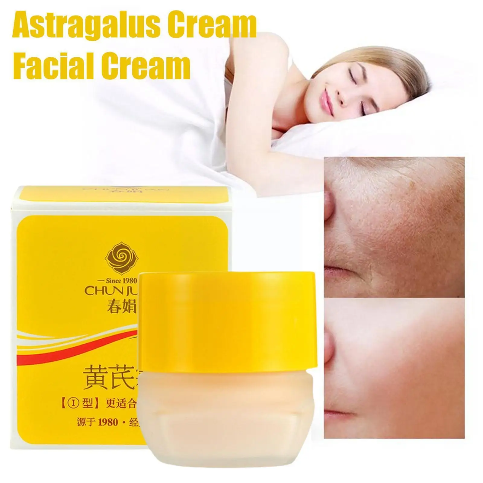 

Chinese Medicine Astragalus 20% Whitening Remove Dark Brighten Spots Melanin Fade Freckls Repair Skin Remover Cream Facial E6W6