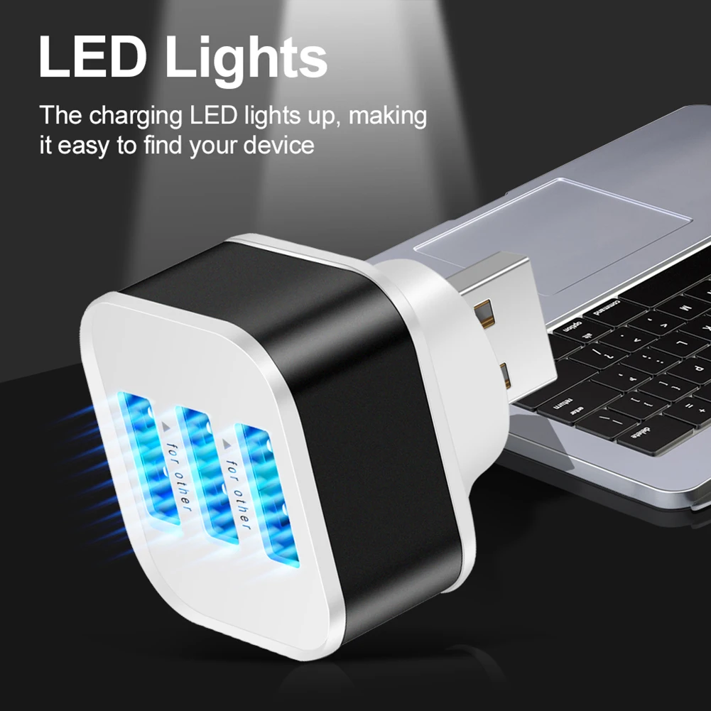 

Адаптер USB 2,0 для быстрой зарядки, 3 порта USB
